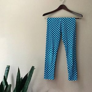 Gymboree teal/Lt blue Polka Dot Leggings Size 10